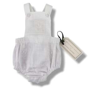 Edgehill Collection Kristin Ellen Hockman Liv White Bubble Romper Sz Newborn